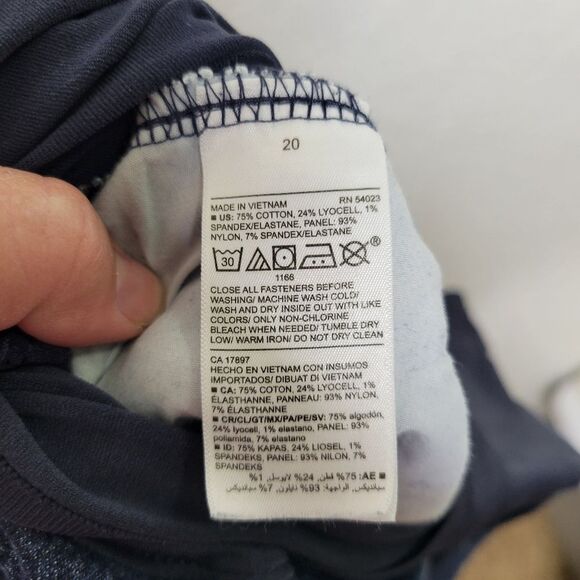 Old Navy Size 18 Dark Wash Full Panel Maternity Slouchy Straight Jeans - Picture 9 of 10